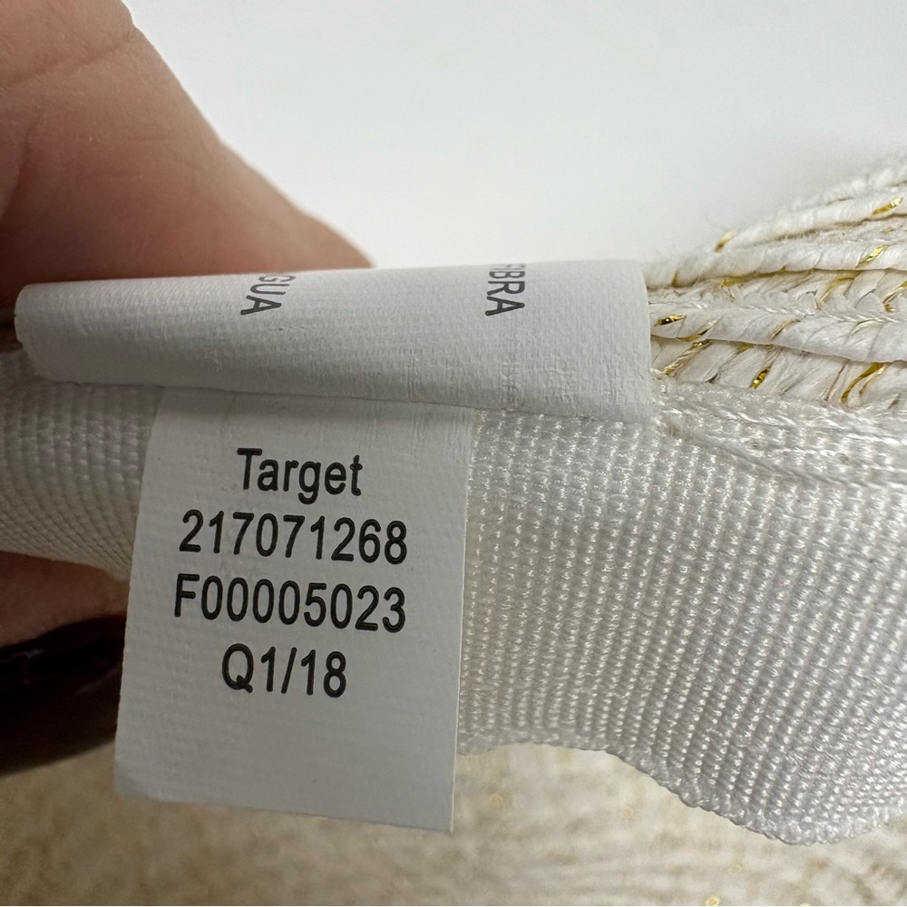 Target Girls Cream Sun Hat with Colorful Floral Band - Picture 7 of 8
